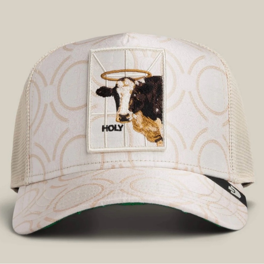 Goorin Brothers HOLY COW Trucker Hat/Cap Snapback Cream SnapBack NWT